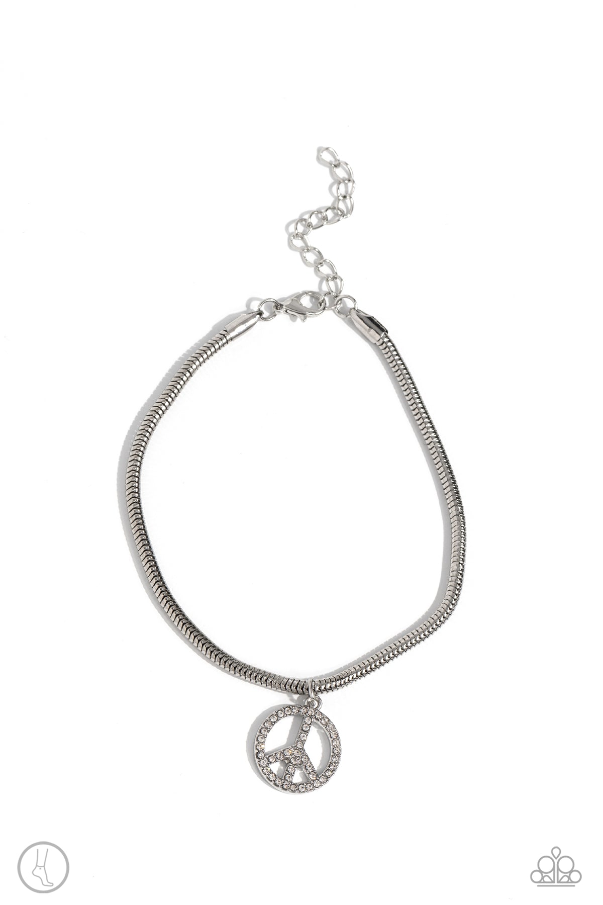 Pampered Peacemaker White anklet
