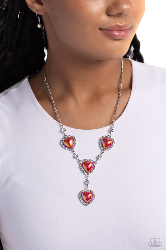 Stuck On You Red statement necklace, alternate view