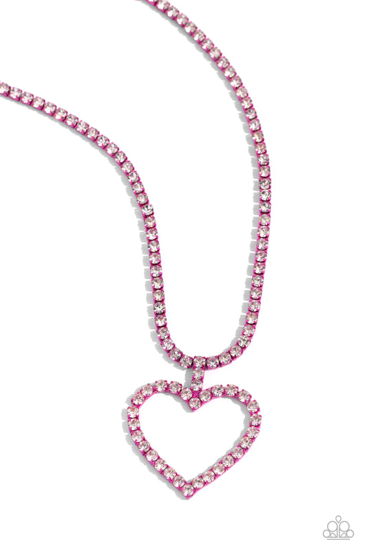 Flirting Fancy Pink statement necklace