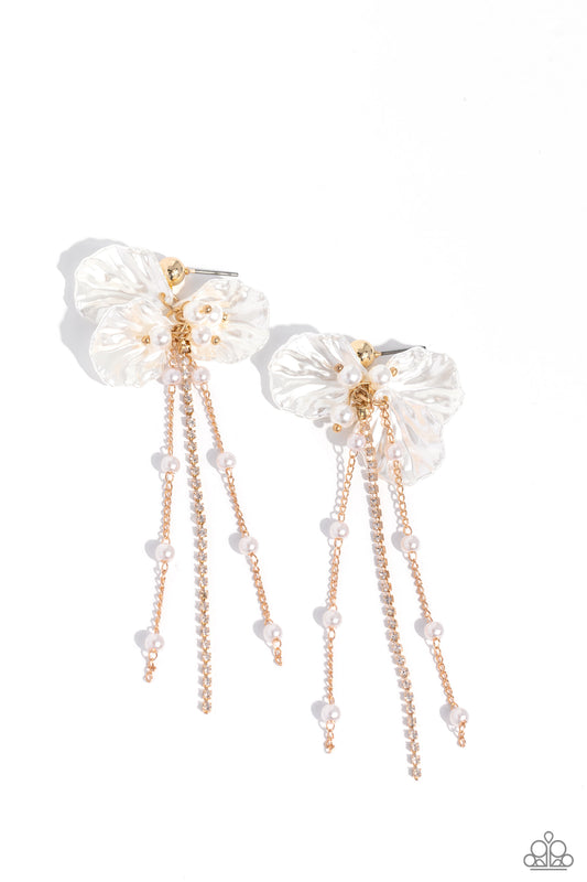 Graceful Gesture Gold post earrings
