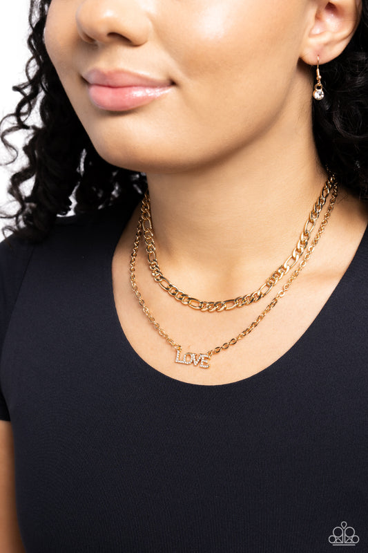 Lovely Layers Gold pendant necklace, alternate view