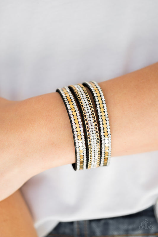 Fashion Fanatic Gold statement bracelet, alternate view
