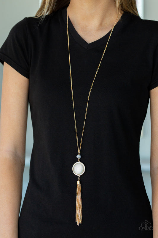 Sparkling Spectacle Gold pendant necklace, alternate view