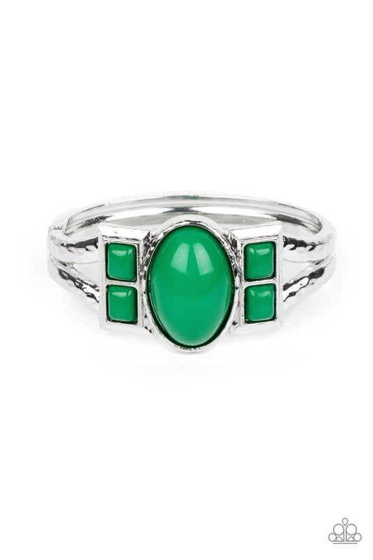 A Touch of Tiki Green bangle bracelet