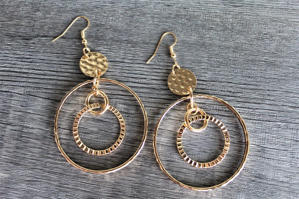 Mechanical Mecca Gold Earrings