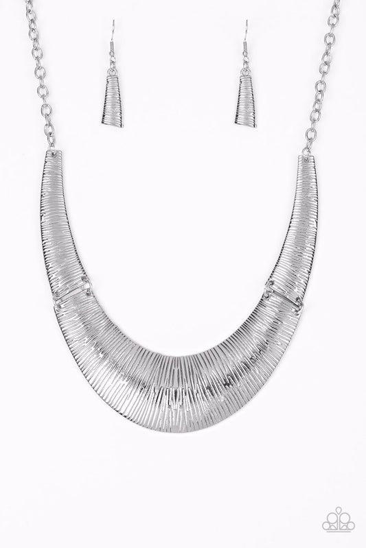 Feast or Famine Silver pendant necklace, alternate view