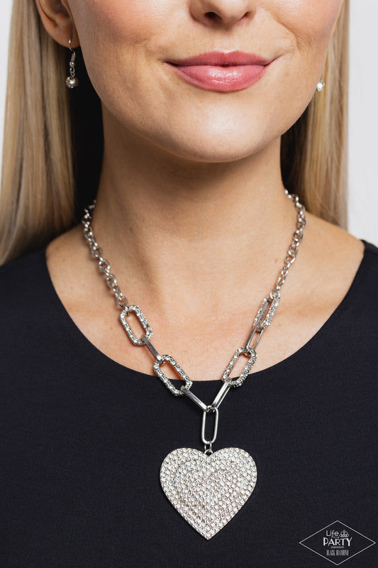 Roadside Romance- White pendant necklace, alternate view