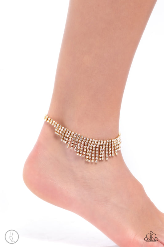 Curtain Confidence Gold anklet, alternate view