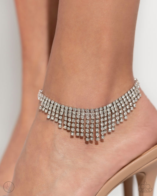 Curtain Confidence White anklet, alternate view