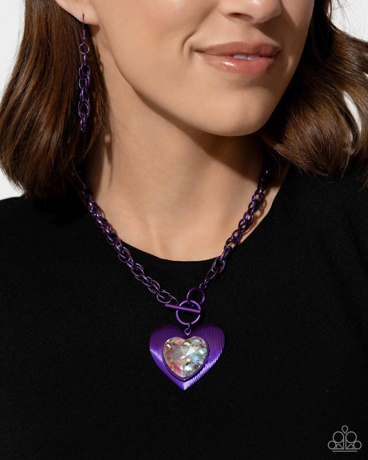 Modern Matchup Purple lariat necklace, alternate view