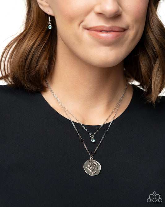 Birthstone Beauty Blue pendant necklace, alternate view