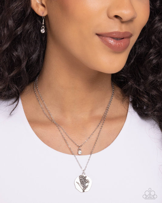 Birthstone Beauty White pendant necklace, alternate view