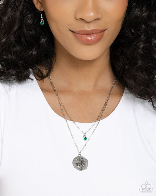 Birthstone Beauty Green pendant necklace, alternate view