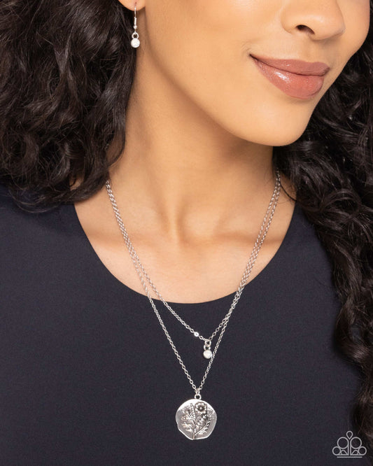 Birthstone Beauty White pendant necklace, alternate view