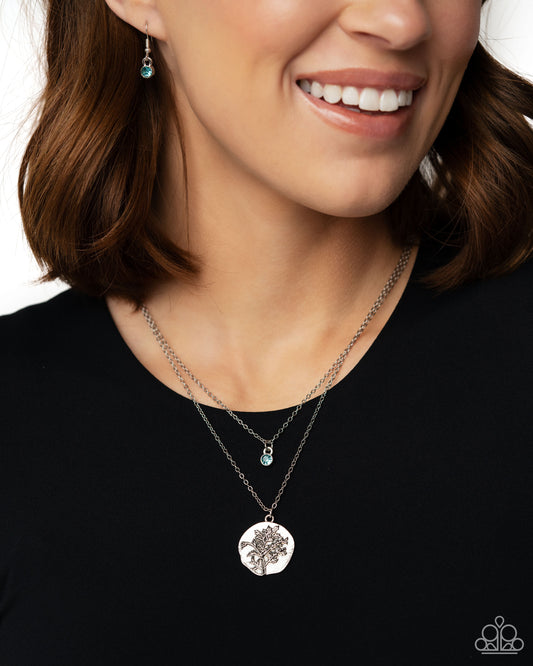 Birthstone Beauty Blue pendant necklace, alternate view