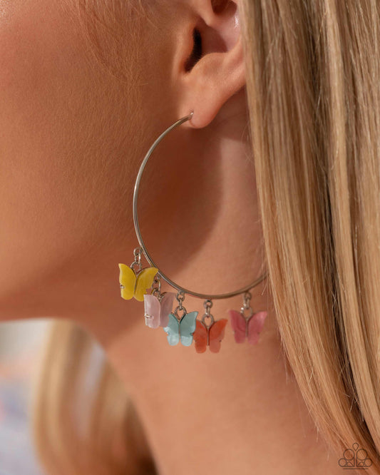 Bemusing Butterflies Multi hoop earrings, alternate view
