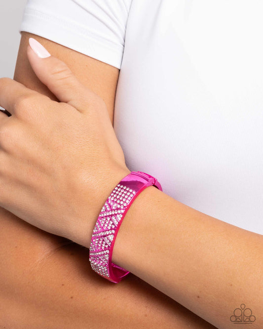Refulgent Rebel Pink cuff bracelet, alternate view