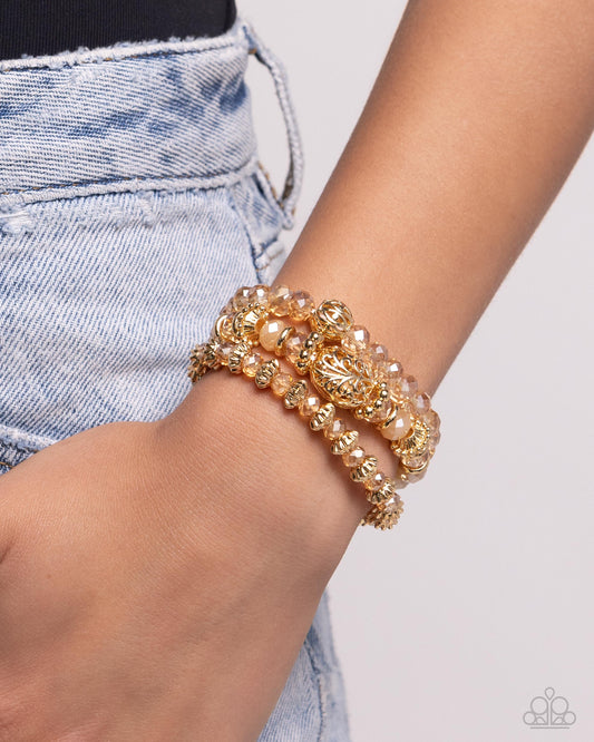 Malibu Maiden Gold stretch bracelet, alternate view