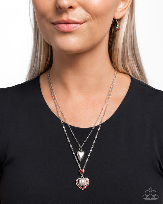 Abstract Affection Red pendant necklace, alternate view
