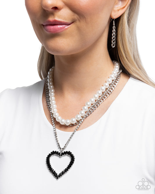 Y2K Year Black pendant necklace, alternate view