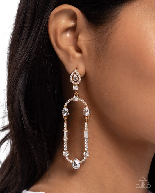 Hard to Forget Gold hoop earrings, alternate view