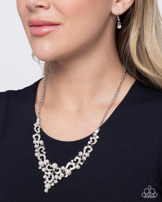 Looking Ladylike White statement necklace, alternate view