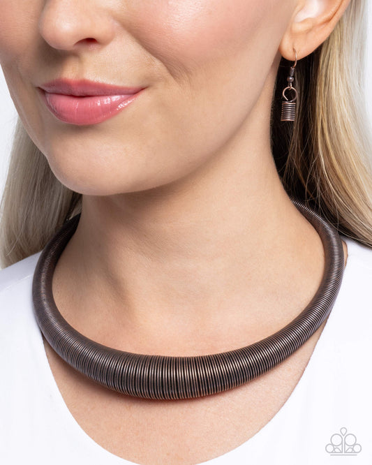 Dramatic Dynasty Copper statement necklace, alternate view