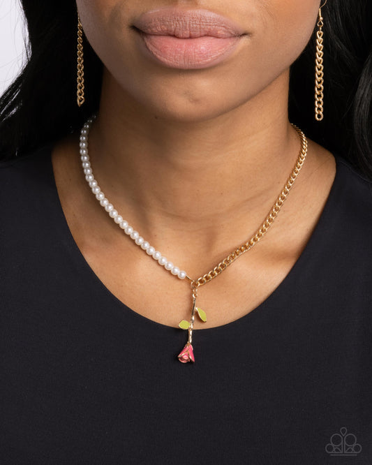 Belles Radiance Pink statement necklace, alternate view