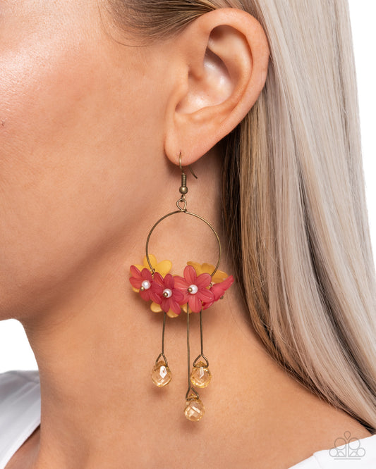 Whimsical Work Brass hoop earrings, alternate view