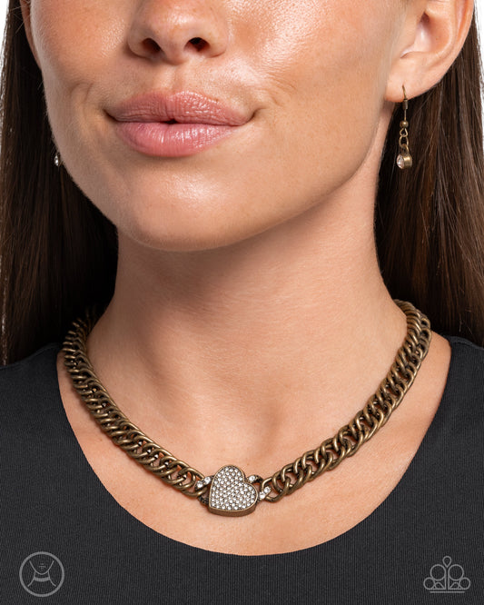 Endearing Edge Brass choker necklace, alternate view