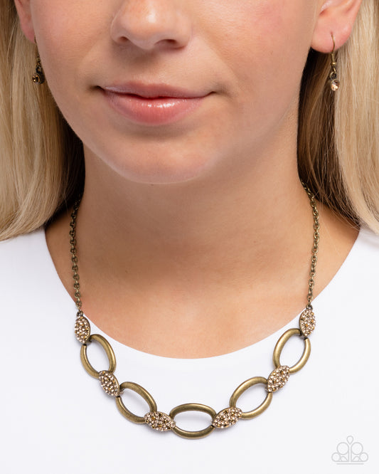 Radiant Restoration Brass statement necklace, alternate view