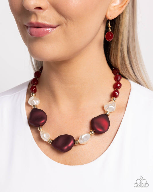 Forever Feature Red statement necklace, alternate view