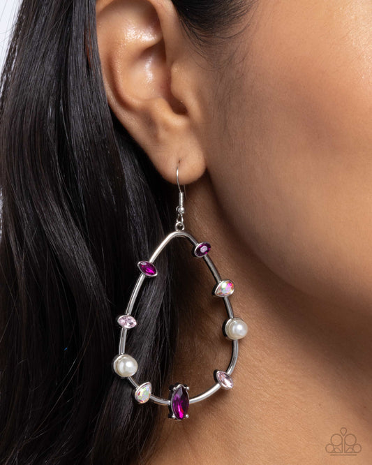 Dazzling Diversity Pink dangle earrings, alternate view