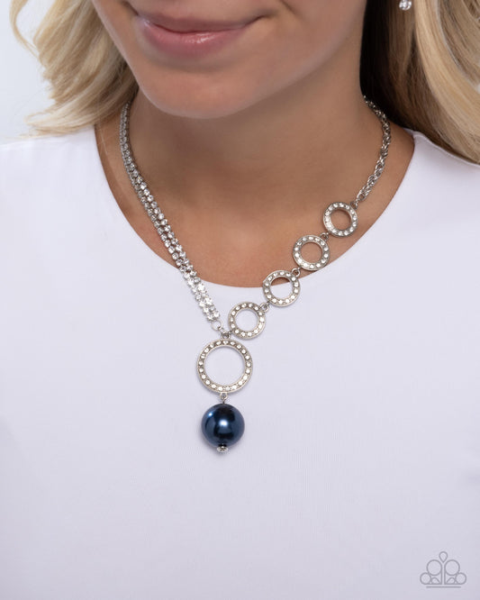 Refined Rapid Blue statement necklace, alternate view