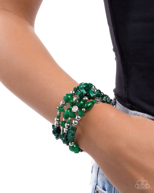 Worldwide Tour Green statement bracelet, alternate view