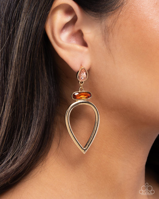 Cultured Chic Brown post earrings, alternate view