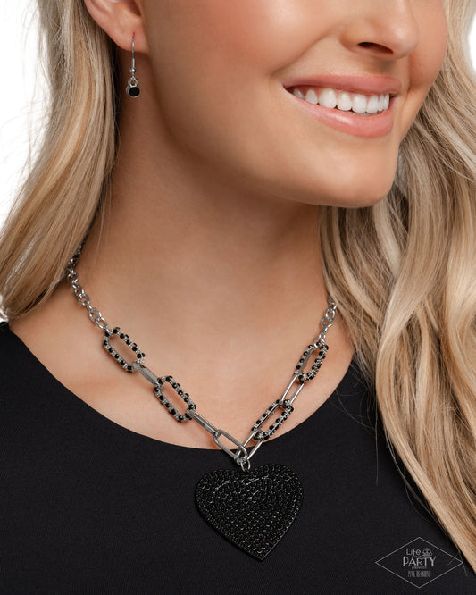 Roadside Romance Black pendant necklace, alternate view