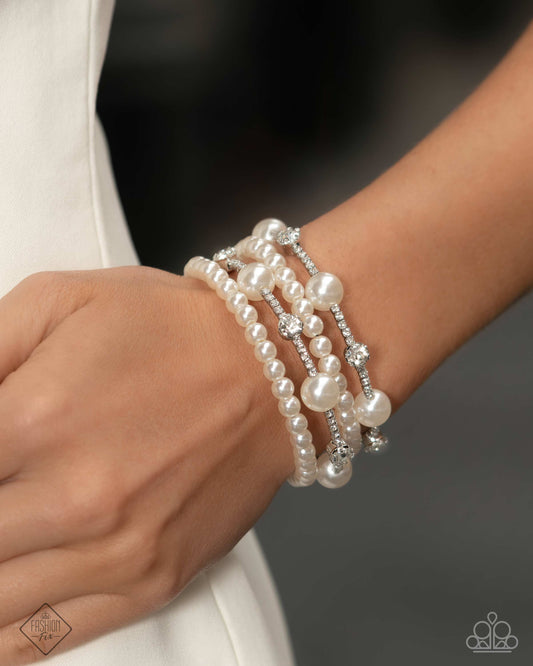 Adorably Amiable White wrap bracelet, alternate view