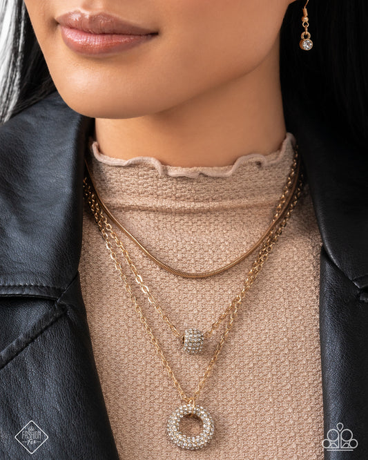 Dominant Dignity Gold statement necklace, alternate view