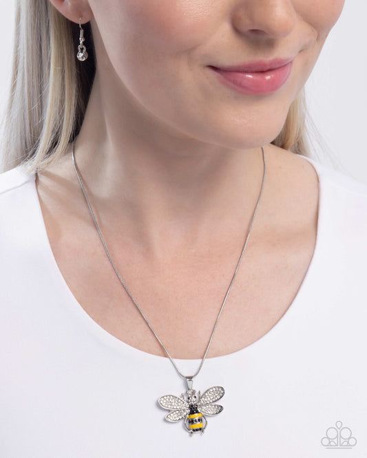 Be Humble Bumblebee Yellow pendant necklace, alternate view