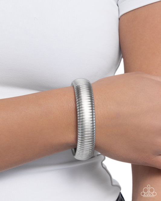 Flashy Fringe Silver stretch bracelet, alternate view