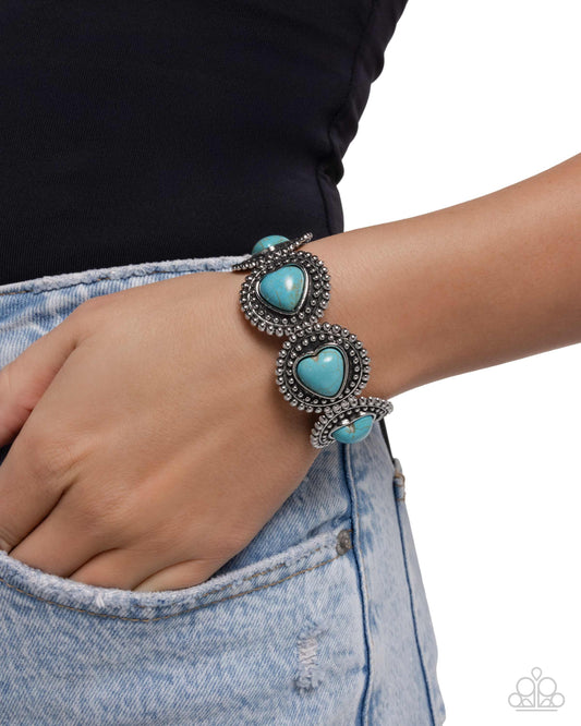 Rural Romance Blue stretch bracelet, alternate view