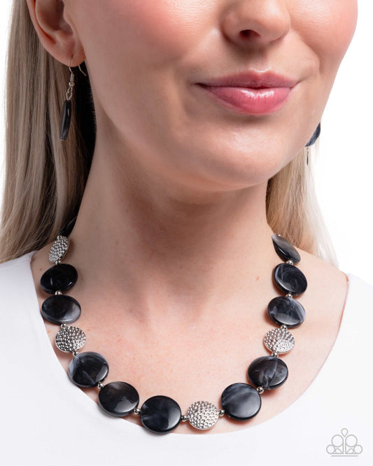 Swatch Shimmer Black statement necklace, alternate view