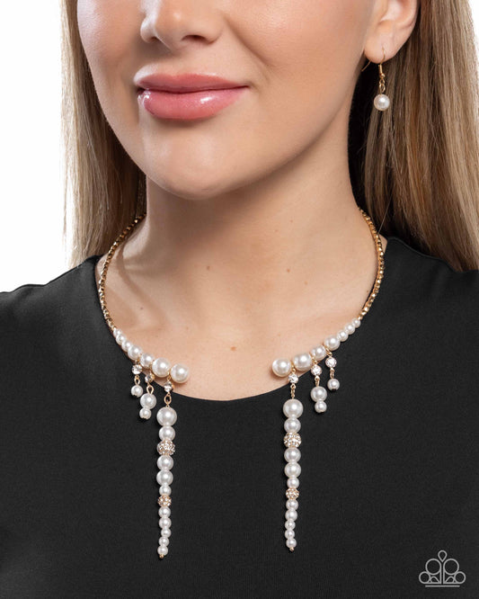 Darling Decade Gold statement necklace, alternate view