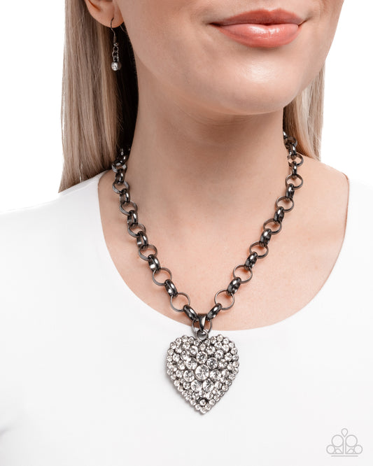 Heartfelt Havana Black pendant necklace, alternate view