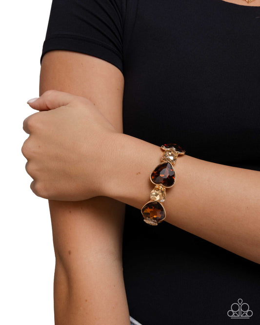 Heart Habit Brown stretch bracelet, alternate view
