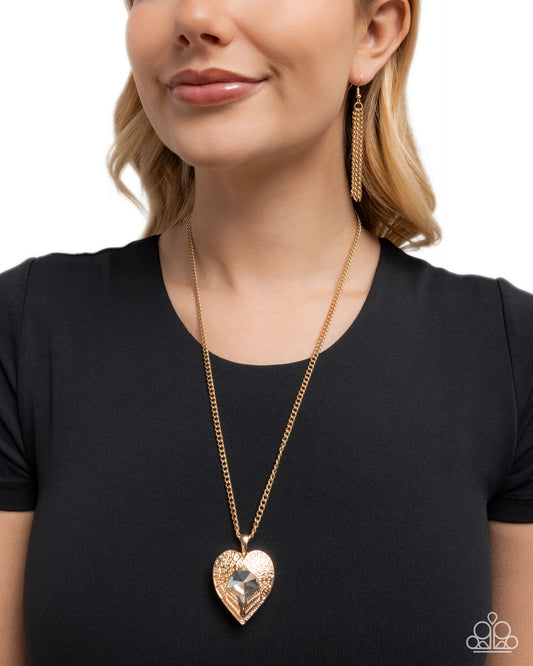 Heartfelt Honor Gold statement necklace, alternate view