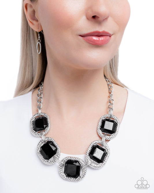 Framing Fanatic Black statement necklace, alternate view