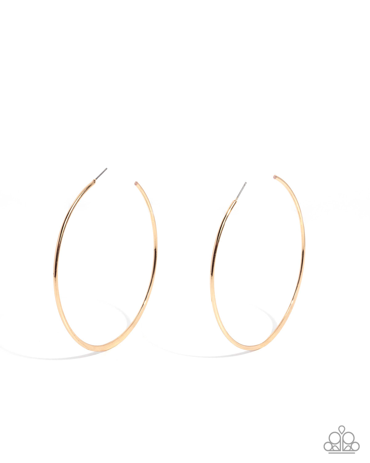 Dare To Delight - Gold | Gold-Tone Oversized Hoop Earrings - photo 1