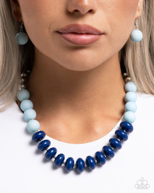 Polished Promotion - Blue | Blue Beaded Statement Necklace - photo 2